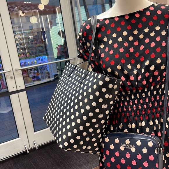 KATE SPADE SHORE STREET PICTURE DOT MARGARETA ZIP TOTE BLUE MULTI K6844 NWT $299 - Picture 10 of 16